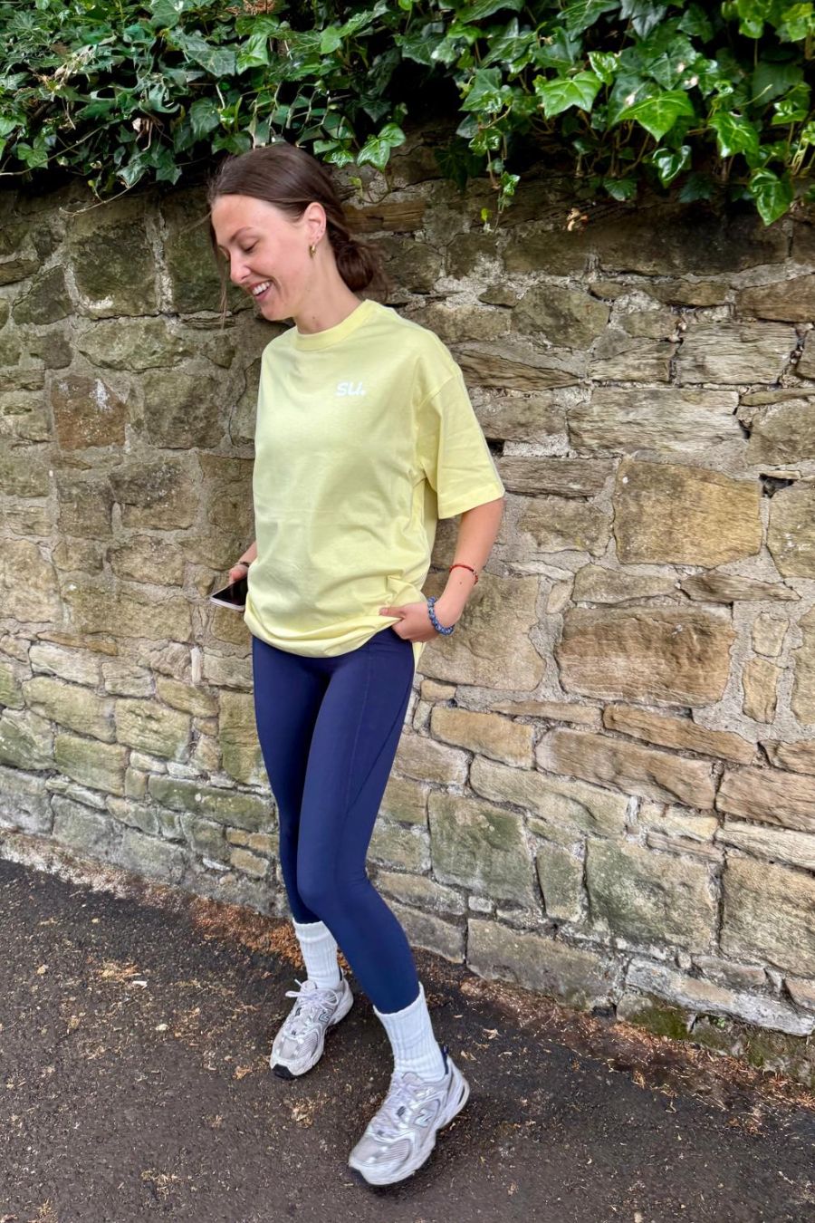 Show Up Club Oversized Tee - Soft Lemon