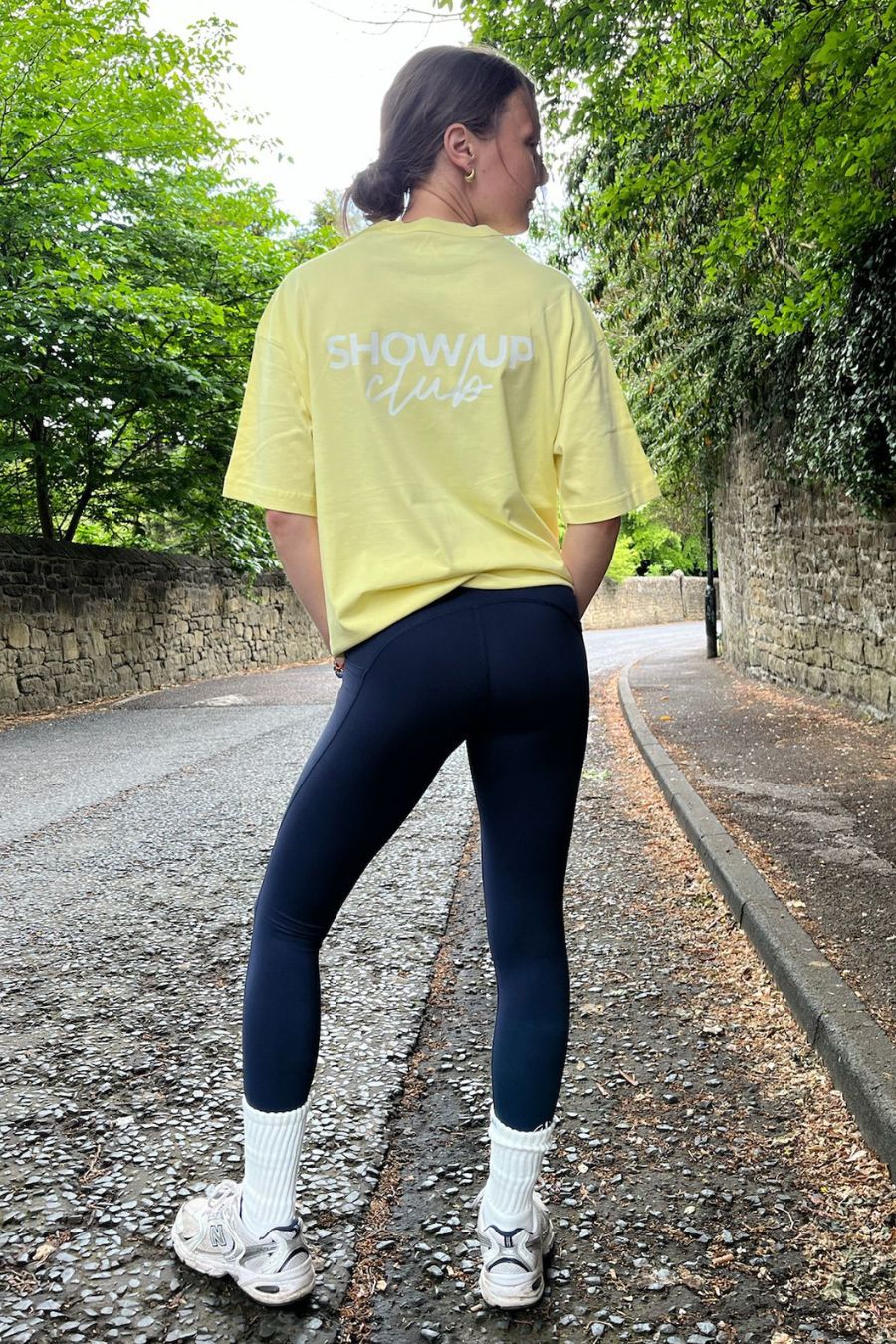 Show Up Club Oversized Tee - Soft Lemon