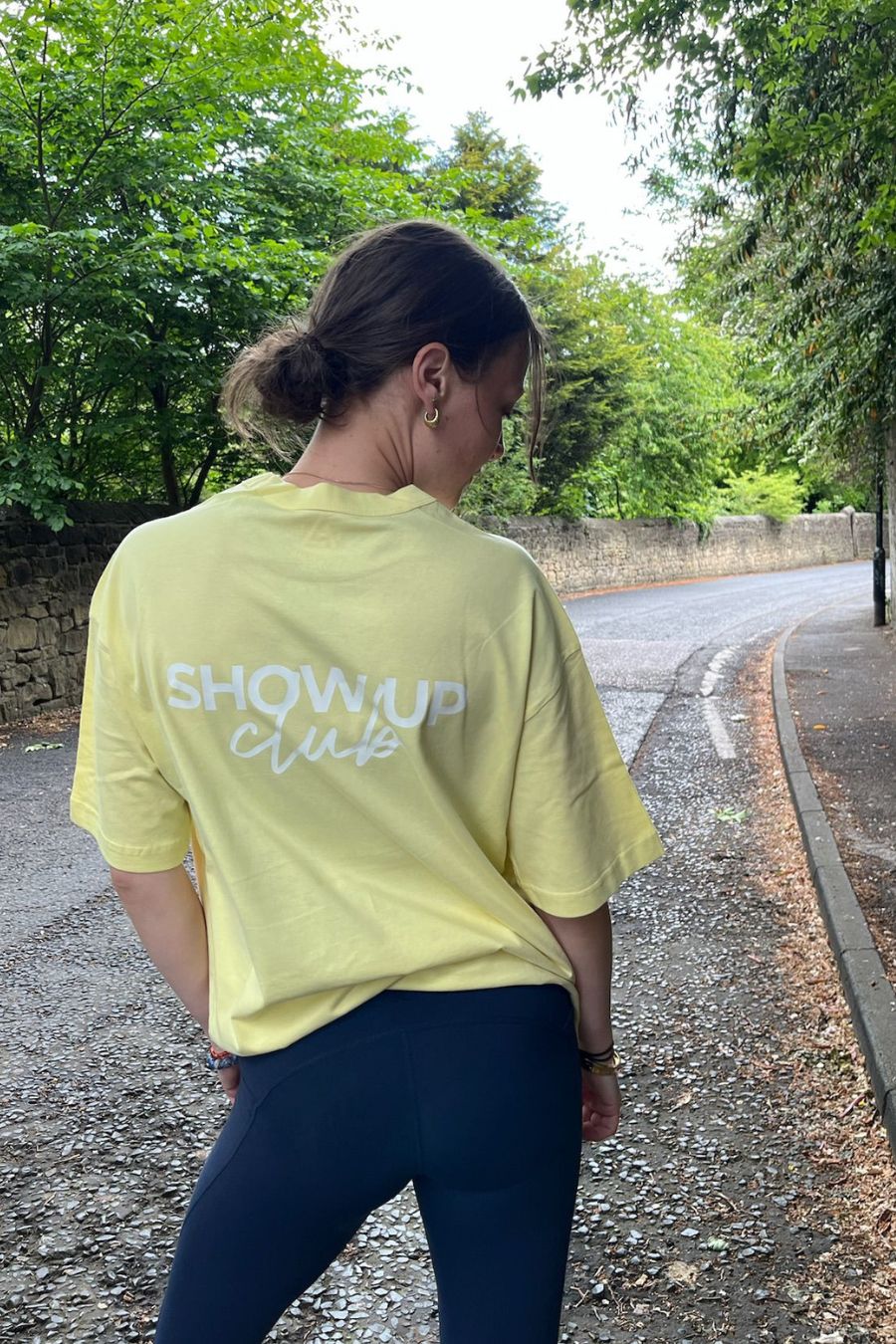 Show Up Club Oversized Tee - Soft Lemon