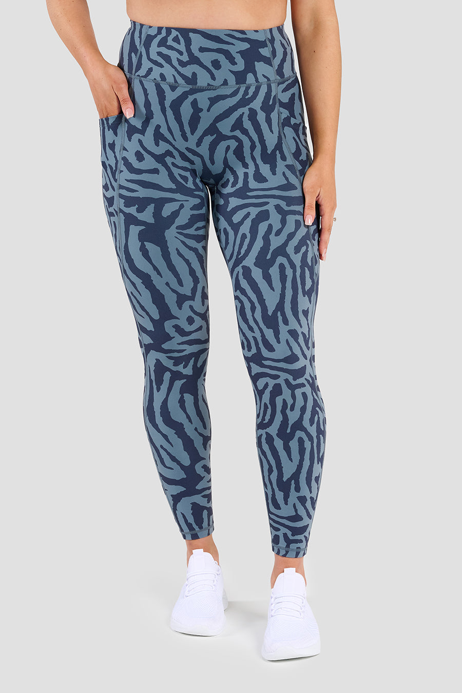 Soul Soft Recycled Leggings - Navy and Slate