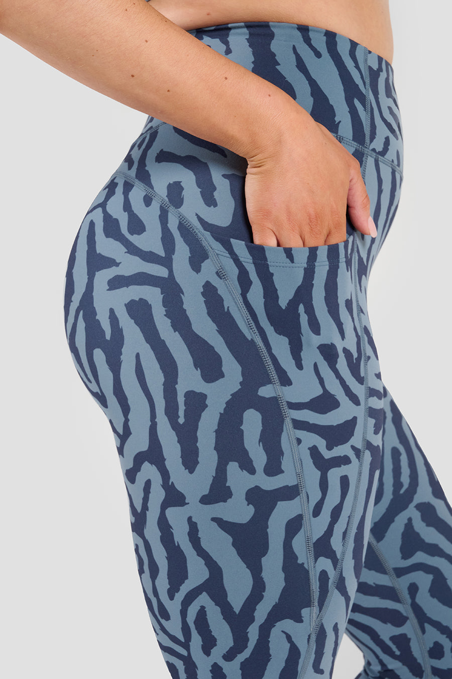 Soul Soft Recycled Leggings - Navy and Slate