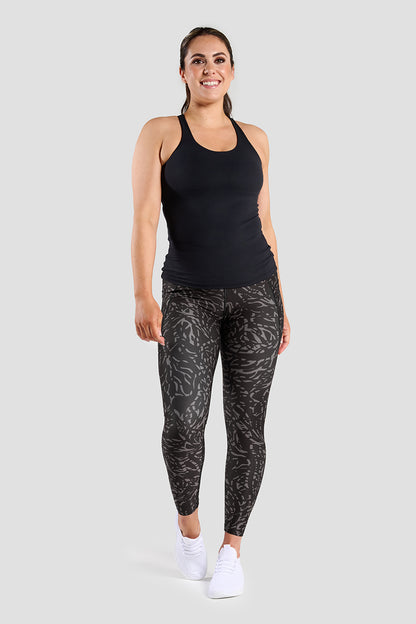 REACT Black &amp; Grey Print Leggings