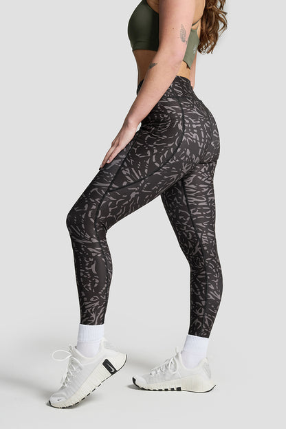 REACT Black &amp; Grey Print Leggings