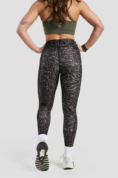 REACT Black &amp; Grey Print Leggings