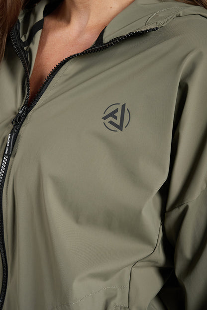 Ada Lightweight Zip Up Jacket  - Olive