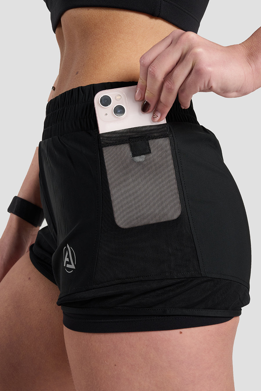 Double Layer Shorts - Black