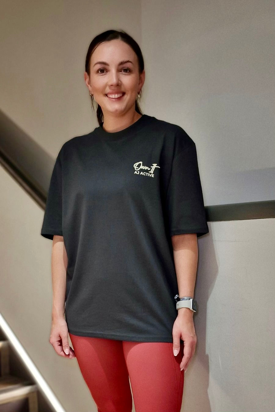 Black/Stone Oversized T-Shirt - Show Up Club