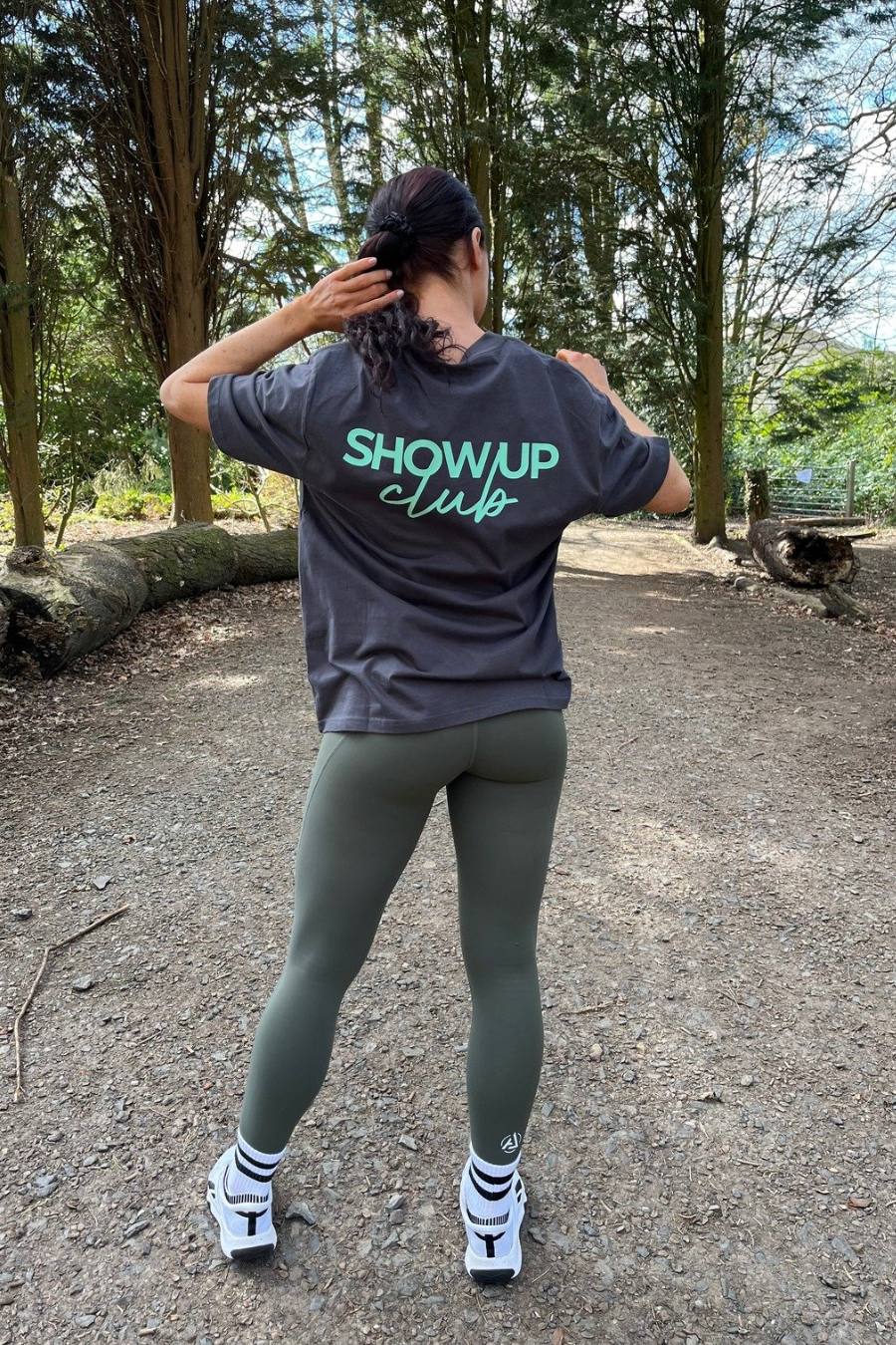 Grey/Mint Oversized T-Shirt - Show Up Club