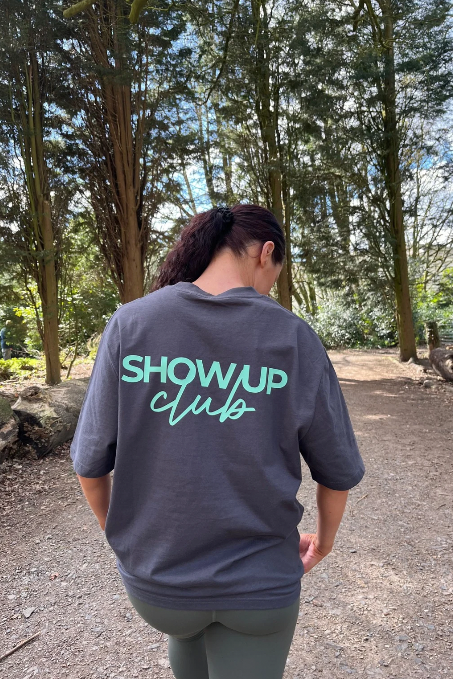 Grey/Mint Oversized T-Shirt - Show Up Club